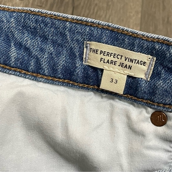 MADEWELL The Perfect Vintage Flare Jean Blue Delavan Wash Sz 33 NWT 90's - Picture 7 of 10
